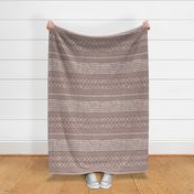 Boho Abstract in Pinkish Brown - large scale