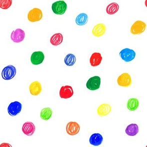 Confetti watercolor polka dot - 7"