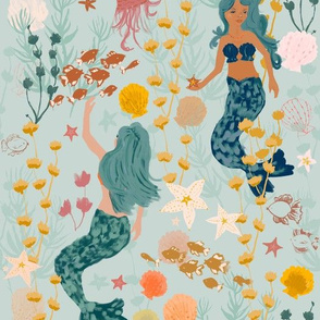 aqua mermaids - medium scale