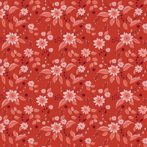 floral red pattern1