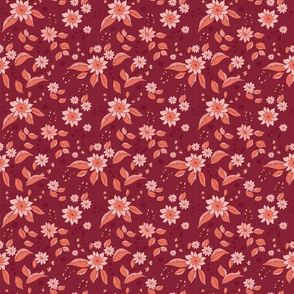 floral red pattern3