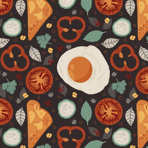 Eggs And Toast Breakfast Pattern