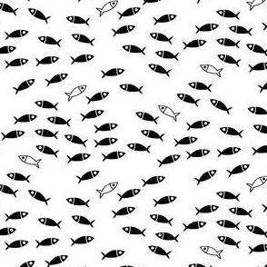 Arctic Fish - Black on White