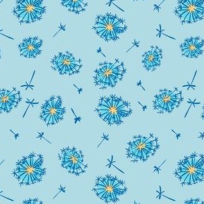 blue dandelions 