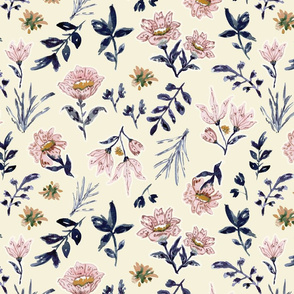 Vintage classic floral garden