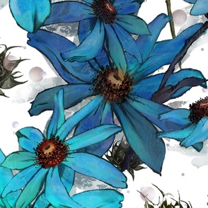 Turquoise flowers