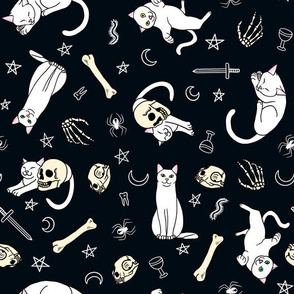 Witches Cats and Bones: Black
