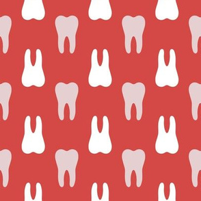 Dental Christmas teeth  - red & pink