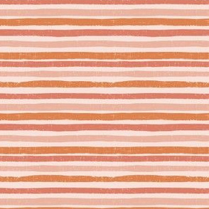 Vintage Retro Stripe - peach pink clay