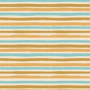 Vintage Retro Stripe - teal brown tan