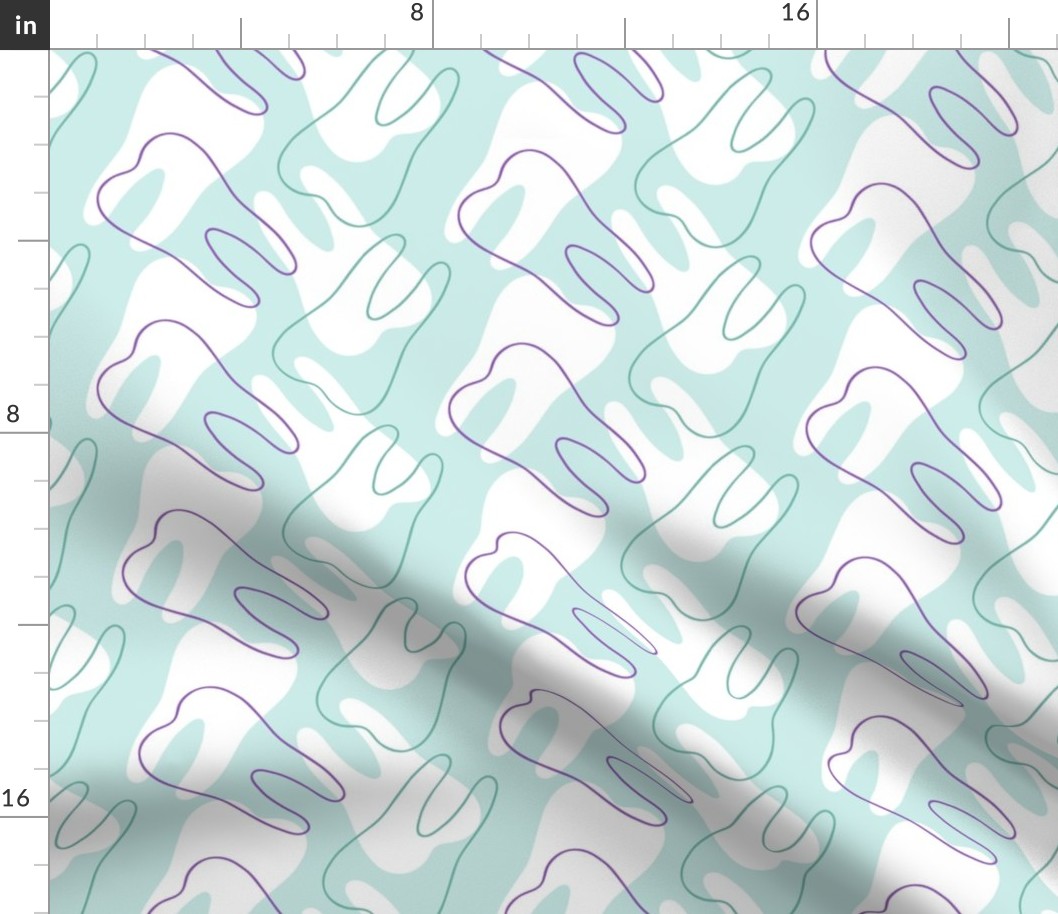 Pretty dental hygiene - teal and purple