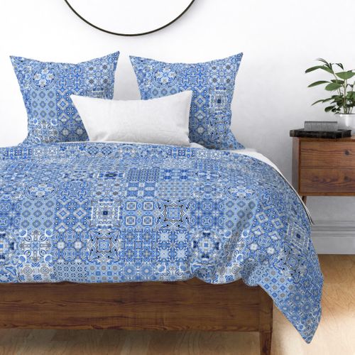 Big 36 Painted Quilting Squares, denim blue