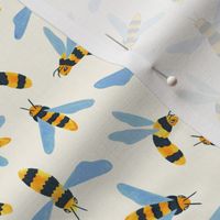 Friendly Gouache Bees - Scandi - Small Version