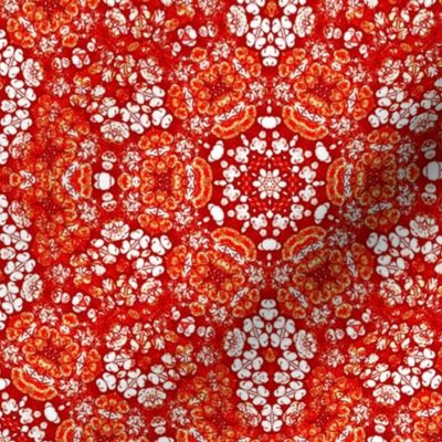 Floral Seamless Pattern in Orange