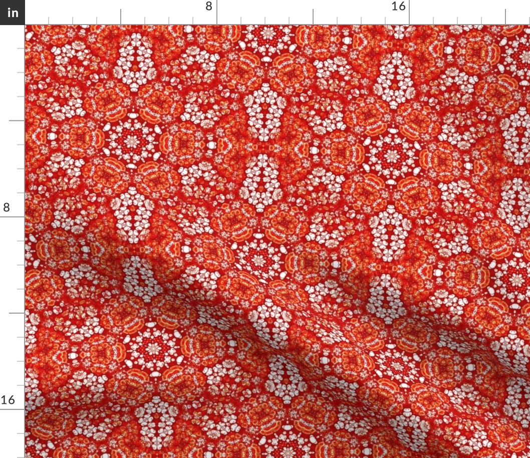 Floral Seamless Pattern in Orange