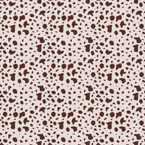 Dalmatian Spots- Hygge- White Brown- Small Scale