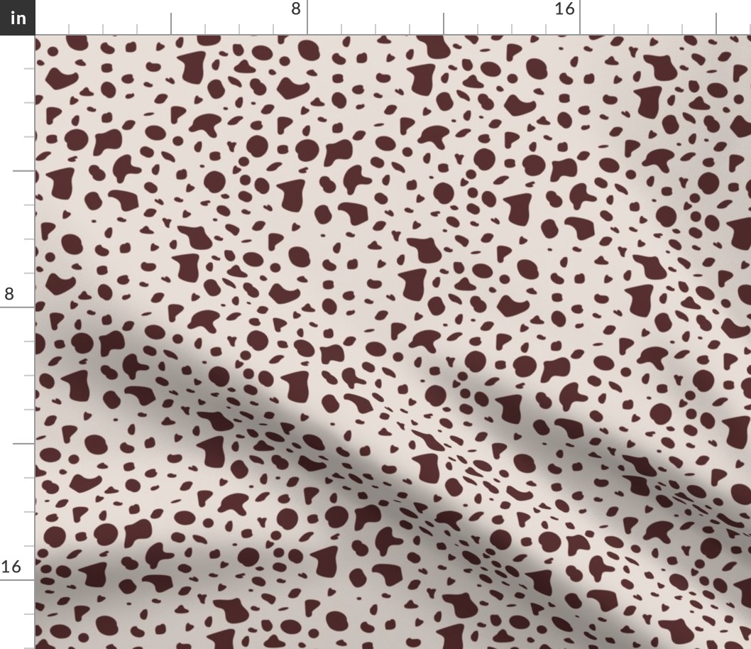 Dalmatian Spots- Hygge- White Brown- Small Scale