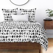 Moon phases in Black & White - large scale