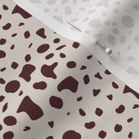 Dalmatian Spots- Hygge- White Brown- Ditsy Scale