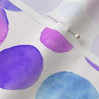 violet watercolor buubles