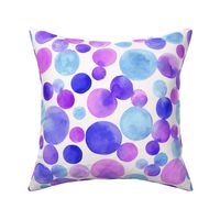 violet watercolor buubles