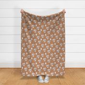 Sweet origami animal little baby elephant and mother sweet neutral boho nursery geometric design burnt orange caramel brown