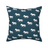 Hold your horses little wild horse western ranch cowboy theme kids blue white gray neutral