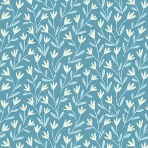 Ditsy flowers (teal)