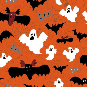 Halloween Bats - Orange