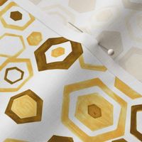 Gouache Hexagons - Yellows - Medium Scale