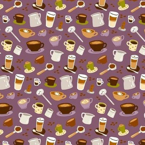 Barista Coffee Love Purple