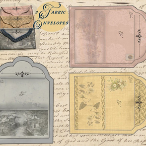 Vintage Fabric Envelopes 