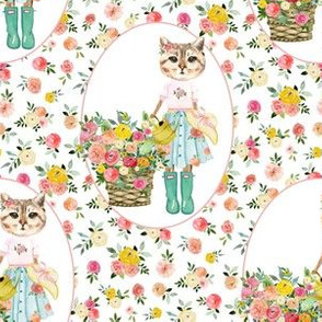 6" Miss Kitty Frame with Petite Florals