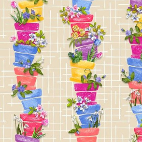 Flower Pots Garden Party | Small | Cream II