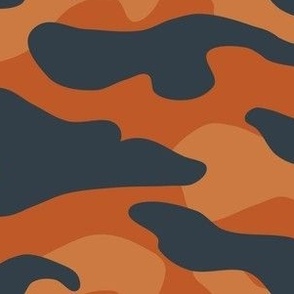 Burnt Orange and Grey Camo