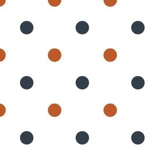 Burnt Orange and Grey Polka Dot3