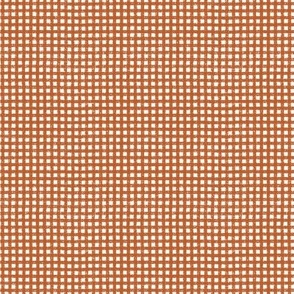 Burnt Orange and Grey Seersucker Gingham1