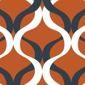 Burnt Orange and Grey Wave 3