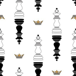 Abstract chess figures seamless pattern print background