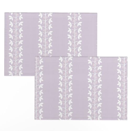 Berry Vine Stripe Lavender and white