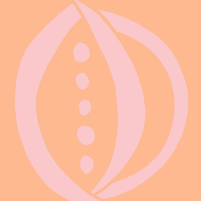 Onion & Peas (pink blush & tangerine)