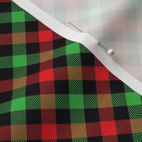 Red and Green Diagonal Plaid
