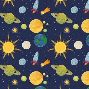 Cartoon outer space