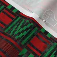 Resist Fist African Kente Cloth red black and green flag grunge texture 001
