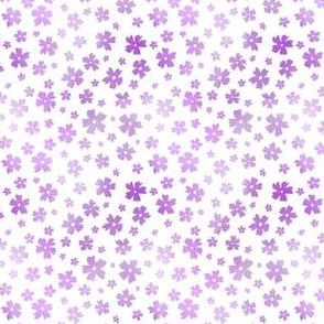 Lil' Flowers in Purple Watercolor