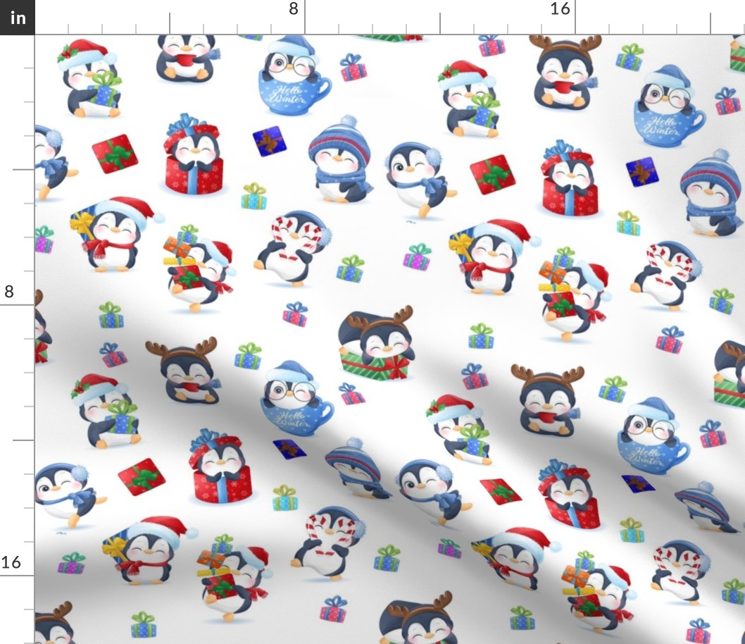 Cute Christmas Penguin Pattern