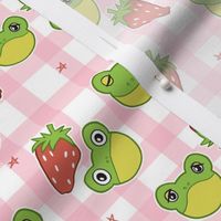 Pink Gingham Countrycore Frogs