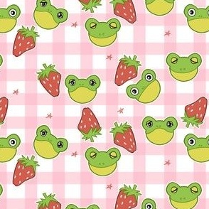 Pink Gingham Countrycore Frogs