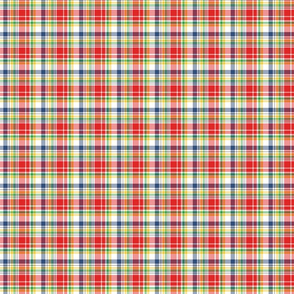 Small Christmas Plaid in Red Green and Blue