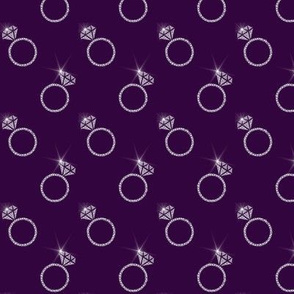 Sparkly Wedding Engagement Ring purple